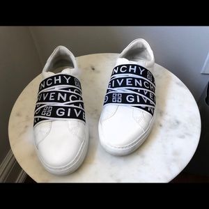 GIVENCHY 4G WEBBING SNEAKERS IN LEATHER